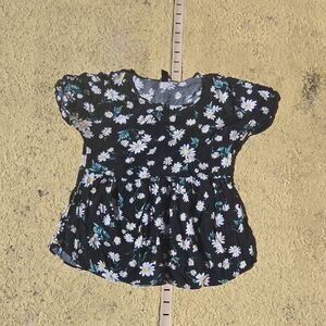 Forever 21 Black Floral Blouse #AS13
